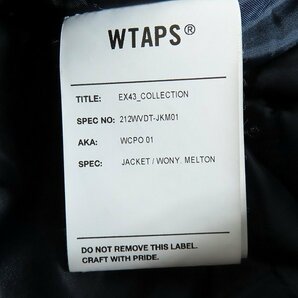 ☆WTAPS/ダブルタップス WCPO 01 JACKET WONY MELTON/ウール メルトンジャケット 212WVDT-JKM01/01 /080の画像5