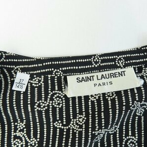 ☆【JPタグ】SAINT LAURENT PARIS/サンローランパリ 総柄 シルクシャツ 496202 Y348S /37 /LPLの画像3