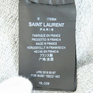 ☆【JPタグ】SAINT LAURENT PARIS/サンローランパリ プルオーバーパーカー グレー/TT09 464581 YB2OD/M /060の画像4