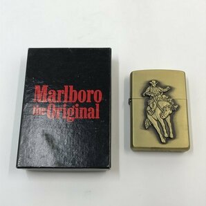 ZIPPO/ジッポー Marlboro/マルボロ カウボーイ ロデオ メタル貼り サイドロゴ 99年製 /LPLの画像8