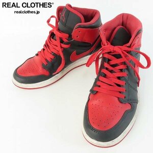 【ジャンク】NIKE/ナイキ AIR JORDAN 1 MID BRED TOE/エア ジョーダン 1 ミッド ブレッド トゥ DQ8426-060/26.5 /080