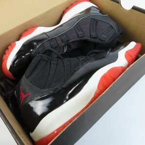 【観賞用】NIKE/ナイキ AIR JORDAN 11 OG BRED エアジョーダン11 130245-062/28 /080の画像9