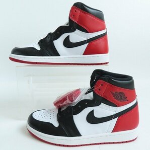 【未使用】NIKE/ナイキ AIR JORDAN 1 RETRO HIGH OG Black Toeつま黒 555088-125 26 /080の画像4