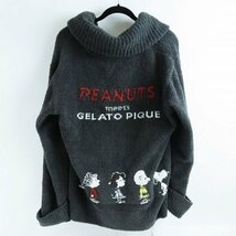 ☆GELATO PIQUE/ジェラートピケ SNOOPY UNISEX パウダーオールスターズ JQD ショールカーディガン PUNT231079 M-L /080_画像2