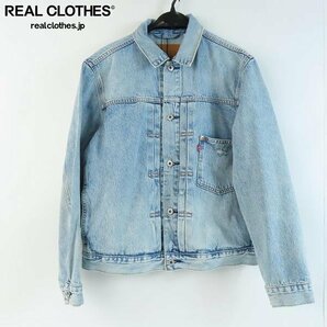 ☆【未使用】LEVI'S/リーバイス PREMIUM ダメージ加工 1st Type ワイドトラッカージャケット A3174-0006/L /080の画像1