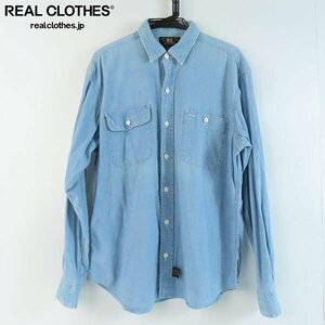 ☆RRL/ダブルアールエル 胸ポケット シャンブレーシャツ M /060