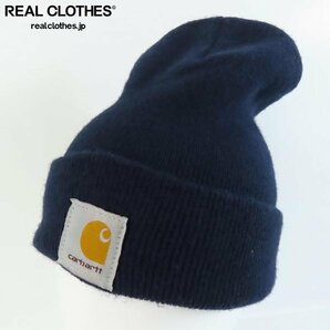 Carhartt/カーハート A18 NAVY ビーニー/ニット帽 ネイビー /LPLの画像1