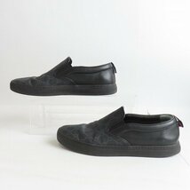 GUCCI/グッチ キャンバス&レザー GGスプリーム スリッポン ブラック 407362 /9.5 /080_画像4