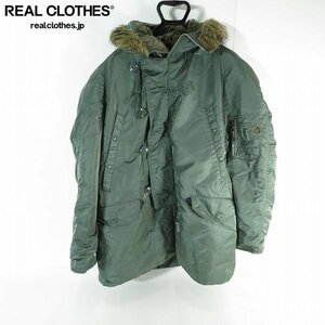 ☆ALPHA INDUSTRIES/アルファインダストリーズ N-3B ミリタリージャケット カーキグリーン系/L /080