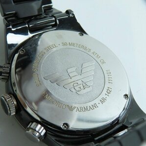 Emporio Armani/エンポリオアルマーニ クォーツ クロノグラフ 腕時計 CERAMICA AR-1421【動作未確認】 /000の画像5