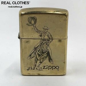 ZIPPO/ジッポー カウボーイデザイン ゴールド 1995年製 /LPL