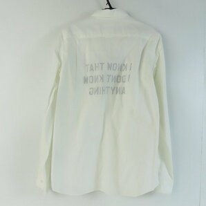 ☆uniform experiment/ユニフォームエクスペリメント 17SS TYPOGRAPHY REGULAR COLLAR SHIRT 長袖 シャツ UE-178048/1 /060の画像2