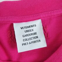 ☆Vetements/ヴェトモン Pink t-shirt with logo print 半袖Tシャツ UE54TR330H/XS /LPL_画像3