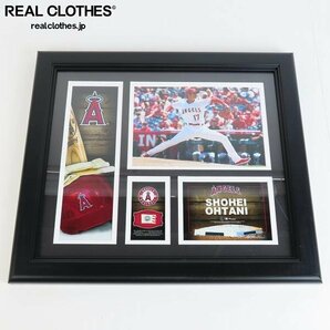 Fanatics MLB ロサンゼルス エンゼルス 大谷翔平 投手/ピッチャー 球切れ端付き フォトコラージュ/フォトミント /080の画像1