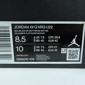 【未使用】NIKE/ナイキ AIR JORDAN 12 G NRG ゴルフシューズ/スパイク DM9016-109/26.5 /080の画像8