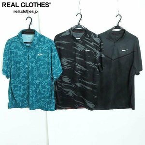 ☆【未使用】NIKE/ナイキ TIGER WOODS COLLECTION/タイガーウッズコレクション ゴルフトップ/シャツ3点セット /060