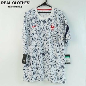 ☆【未使用】NIKE/ナイキ サッカーウェア フランス代表/FFF 2020 BRT プレマッチトップ 半袖Tシャツ CD2578-100/XL /LPL