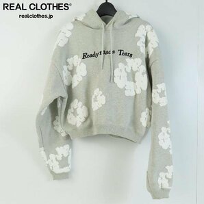 ☆READYMADE×DENIM TEARS/レディメイド×デニムティアーズ フラワー 花柄 コットン ショート丈 プルオーバーパーカー/S /060の画像1