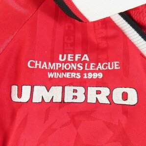 ☆UMBRO/アンブロ マンチェスター ユナイテッド 1999 UEFAチャンピオンズリーグ 優勝記念 ユニフォーム/L /LPLの画像6