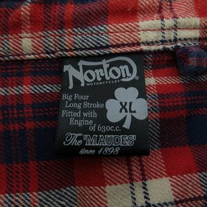 ☆Norton/ノートン チェックシャツ レッド/XL /000の画像3