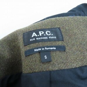 ☆A.P.C./アーペーセー 比翼 ステンカラーコート 24206-1-34901/S /080の画像3