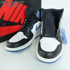 NIKE/ナイキ AIR JORDAN 1 RETRO HIGH OG SUMMIT WHITE/BLUE MOON-BLACK/エアジョーダン1 レトロ 555088-115/27.5 /080の画像1