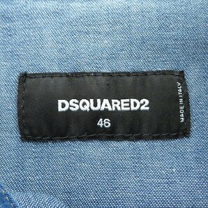 ☆DSQUARED2/ディースクエアード デニム長袖シャツ ダメージ加工 インディゴ S71DM0289 S30341/46 /060の画像3