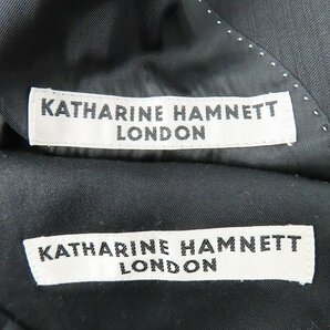 ☆KATHARINE HAMNETT/キャサリンハムネットロンドン ストライプ スーツ 2点セット セットアップ 935R5114/935H5114/S /080の画像3