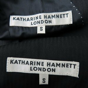 ☆KATHARINE HAMNETT/キャサリンハムネットロンドン ストライプ スーツ 2点セットセットアップ 938R6113/938H6113/S /080の画像3