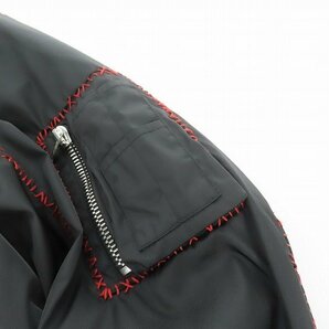 ☆【JPタグ】DIOR/ディオール 17SS hand stitched bomber jacke/ステッチリブナイロンボンバージャケット 763C453W4677/44 /060の画像9