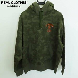 ☆【未使用】A BATHING/ベイジングエイプ APEASIA CAMO PULLOVER HOODIE/カモフラ柄 プルオーバーパーカー 001PPK201002M/M /060