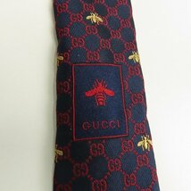 【JPタグ】GUCCI/グッチ GG柄 BEE ビー 蜂 シルク ネクタイ /LPL_画像7