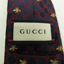 【JPタグ】GUCCI/グッチ GG柄 BEE ビー 蜂 シルク ネクタイ /LPL_画像2