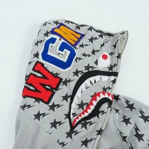 ☆A BATHING APE/アベイシングエイプ American shark full zip foodie 星条旗 パーカー/M /060の画像6