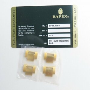 BAPEX by A BATHING APE/ベイペックス TYPE4 BAPEX CRYSTAL STONE GOLD 23AW クロノグラフ 腕時計 001WHJ701016I /000の画像8