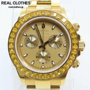 BAPEX by A BATHING APE/ベイペックス TYPE4 BAPEX CRYSTAL STONE GOLD 23AW クロノグラフ 腕時計 001WHJ701016I /000の画像1