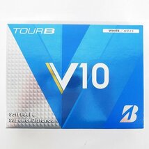 【未使用】BRIDGESTONE/ブリジストン TOUR B V10 ゴルフボール ホワイト 1ダース /000_画像3