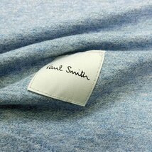 新品 即決 ポールスミス VネックＴシャツ マルチラビット刺繍 L サックス マルチストライプ 半袖カットソー Paul Smith メンズ 【2451a】_画像6