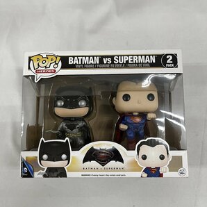 【1円～】【未開封】バットマン＆スーパーマン(2体セット) 「バットマン vs スーパーマン ジャスティスの誕生」 POP! Heroesの画像1