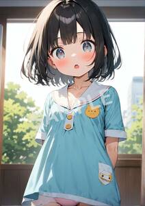 No00903【高品質☆A4サイズポスター】アートポスター 美少女 セクシー 美女 制服 下着 イラスト かわいい 女の子 同人 オリジナル アニメ