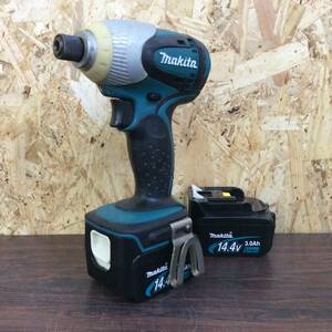 【TH-2199】中古品 makita マキタ 充電式インパクトドライバ TD130D 純正バッテリー BL1430×2個付