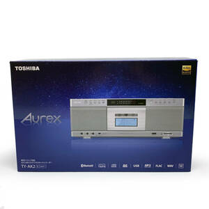 tu103　TOSHIBA 東芝 ハイレゾ対応 SD/USB/CDラジオカセットレコーダー　Aurex TY-AK2　シルバー　21年製　※中古