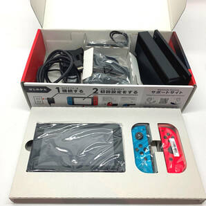 tu056 任天堂 Nintendo Switch 本体 ネオンブルー・ネオンレッド HAD-S-KABAA 中古 の画像3