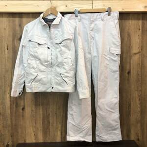 tu134 JOBSARMOR セットアップ 作業服 長袖ジャンバー ノータック カーゴパンツ M ※中古