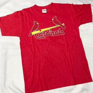 MLB セントルイス カージナルス　半袖Tシャツ　メンズ　Mサイズ　米国製　ベースボールウェア　レッド　野球 メジャーリーグ 応援グッズ