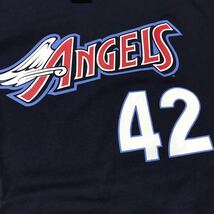 MLB ロサンゼルス エンゼルス 永久欠番 #42 モーボーン 半袖Tシャツ メンズ Mサイズ メジャーリーグ Majestic ベースボールウェア_画像5