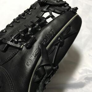 SSK エスエスケイ 少年軟式野球用グローブ 右投げ 外野手 ブラック 黒 ジュニア ベースボール グラブ 小学生 本革 レザーの画像7