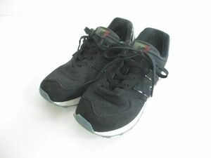 良品 ニューバランス New Balance ローカットスニーカー WL574SOO 24.5cm ブラック BLACK レディース