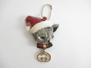 優良品 グッチ GUCCI GG柄 グッチョリ チワワ チャーム サンタ クリスマス 服飾小物