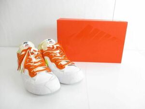 優良品 ナイキ NIKE サカイ ブレーザー ロー マグマ オレンジ スニーカー DD1877-100 28.5cm ホワイト オレンジ メン